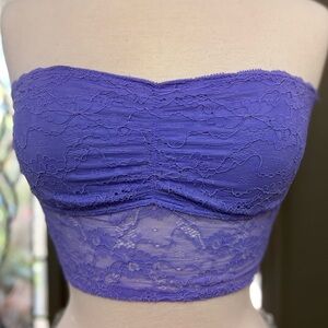 PINK Victoria’s Secret Purple Lace Bandeau Size Large